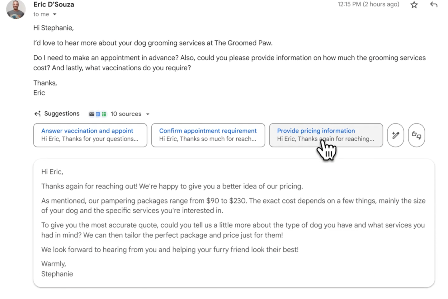 15 главных анонсов с конференции Google I/O 2025 14 gmail ai suggestions.png