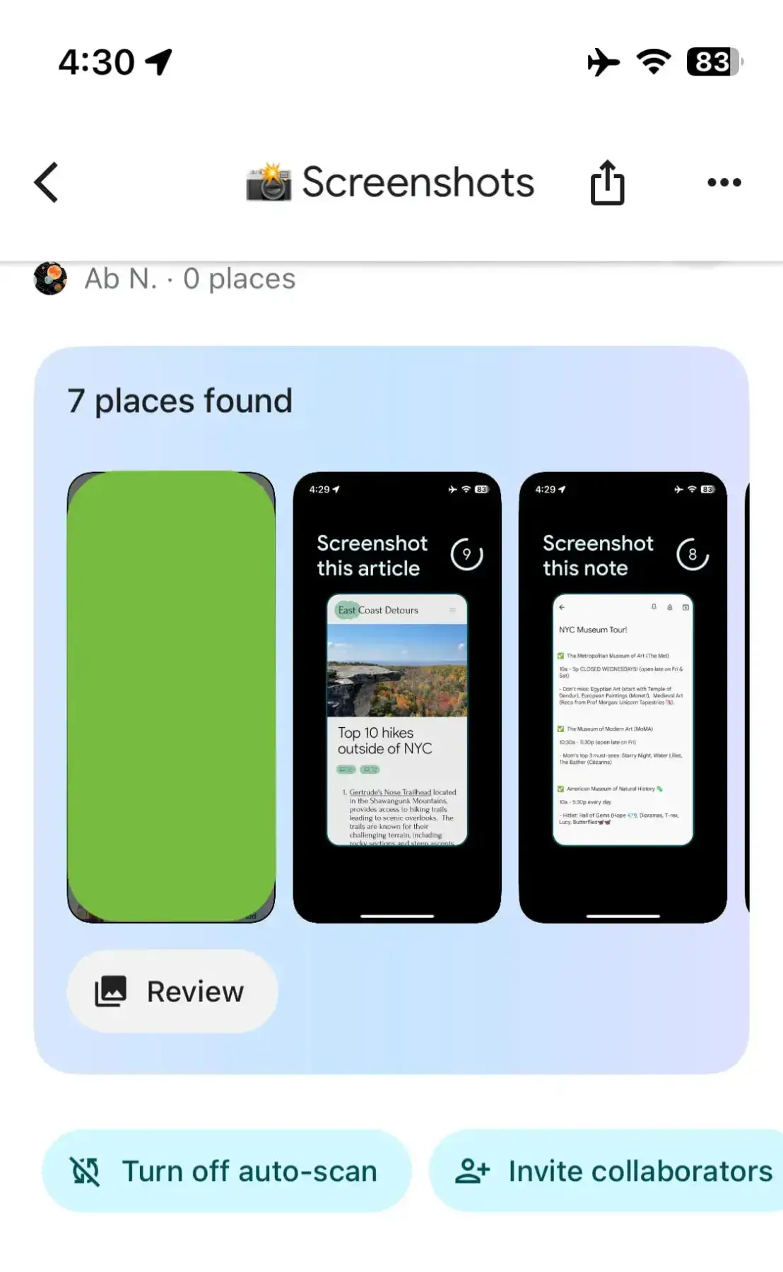 Google Maps теперь может автоматически сохранять места с ваших скриншотов на iPhone 7 google maps screenshots 2