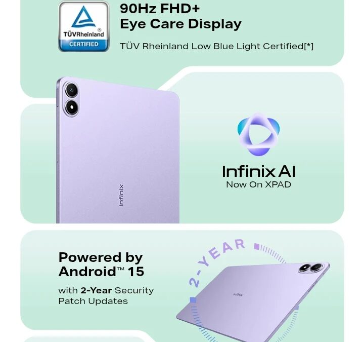 infinix xpad 20 key specs