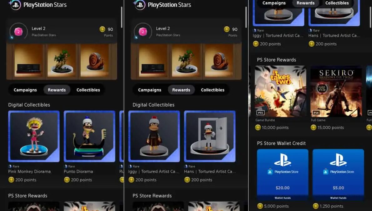 playstation stars rewards