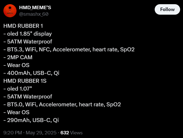 HMD готовит умные часы с Wear OS и встроенной камерой 3 screenshot 2025 05 30 194621