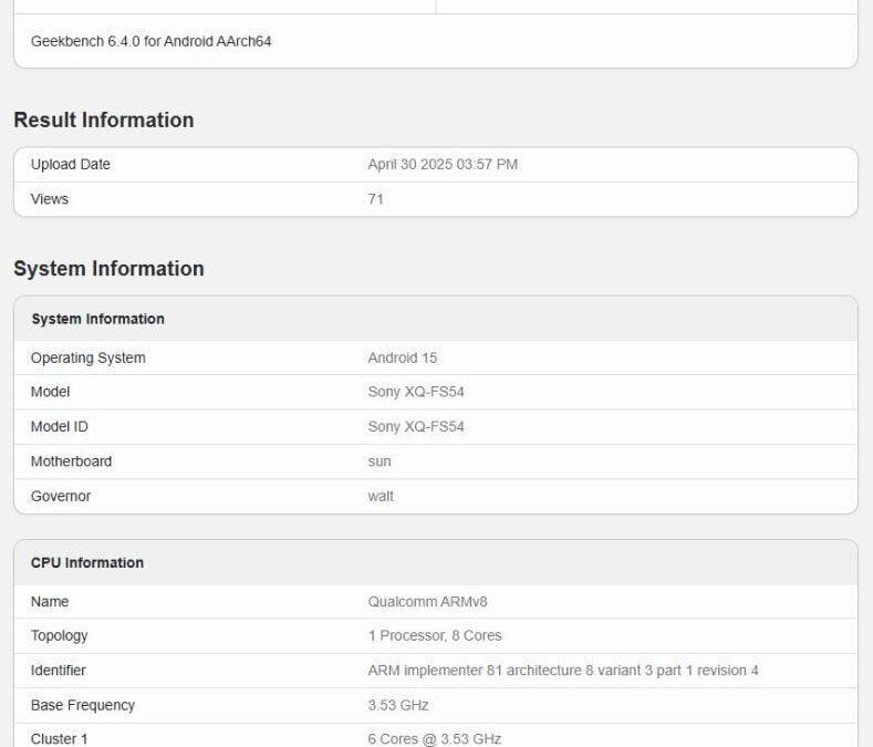 sony xperia 1 vii geekbench leak 789x1024 1