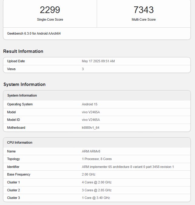 Vivo S30 и S30 Pro Mini получат чипы Snapdragon 7 Gen 4 и Dimensity 9400e 9 vivo s30 pro mini geekbench