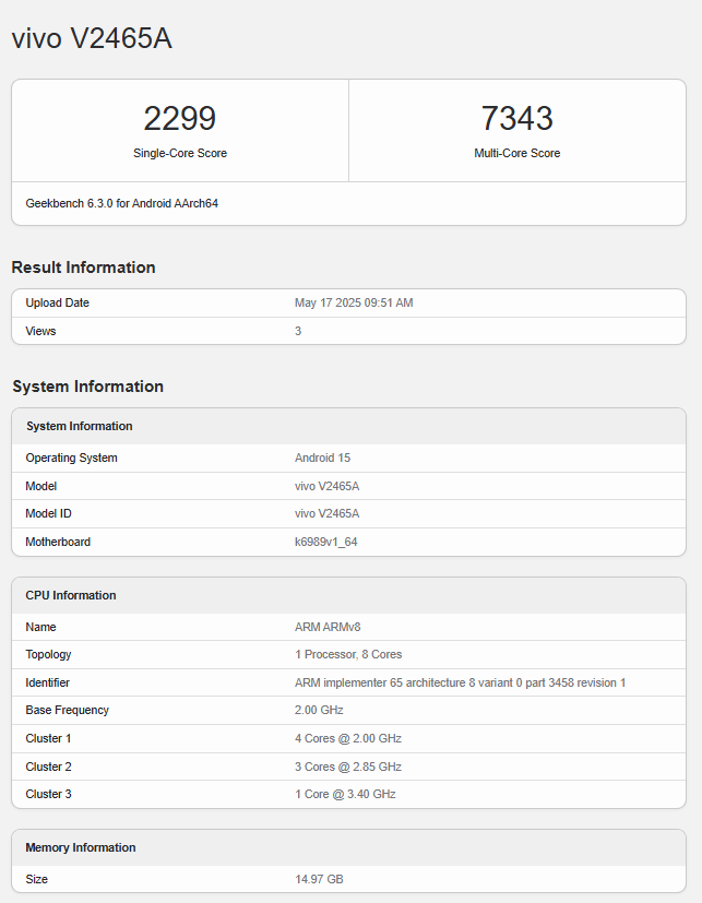 Vivo S30 и S30 Pro Mini получат чипы Snapdragon 7 Gen 4 и Dimensity 9400e 9 vivo s30 pro mini geekbench