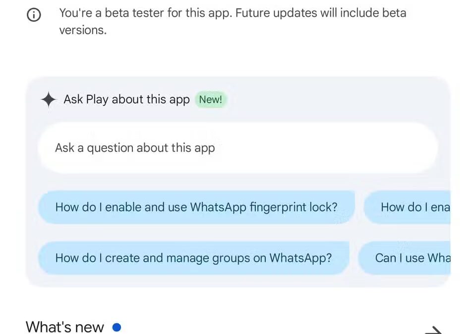 whatsapp google play ask app