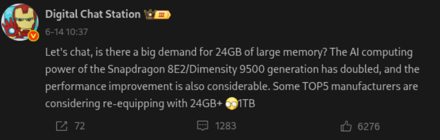 24gb ram android flagships 2026