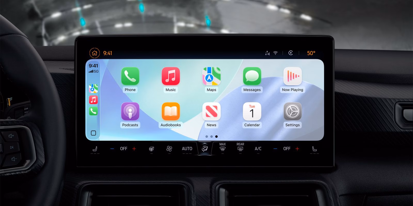 iOS 26 позволит изменить масштаб интерфейса CarPlay 3 carplay liquid glass light