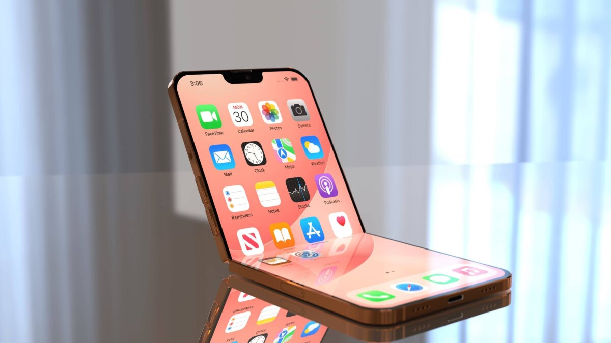 folding iphone flip concept
