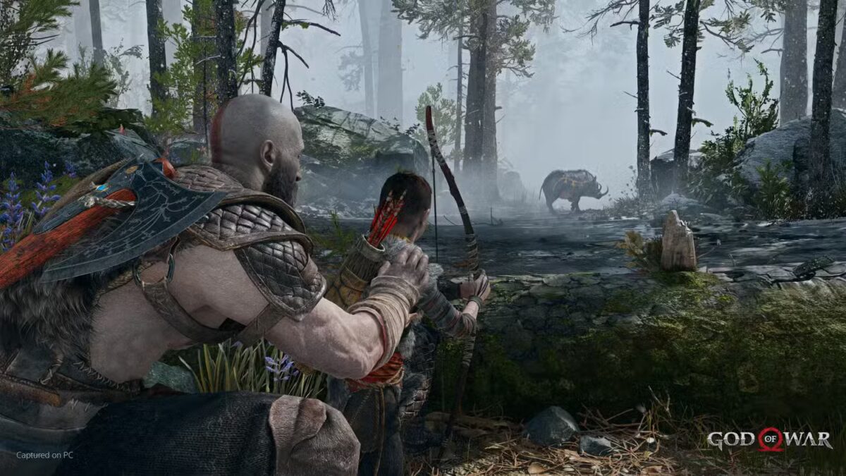 god of war 2018 atreus boar hunt