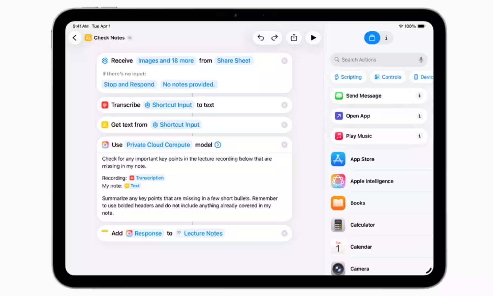 Экран iPad OS 26 с настройками и приложениями