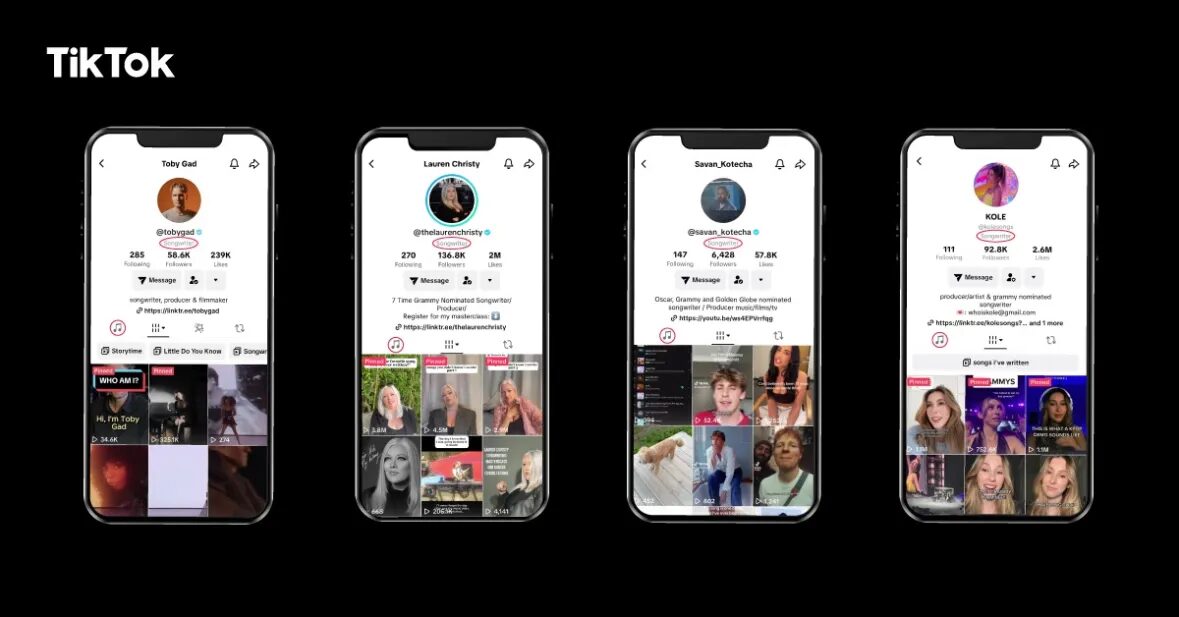 tiktok songwriter features