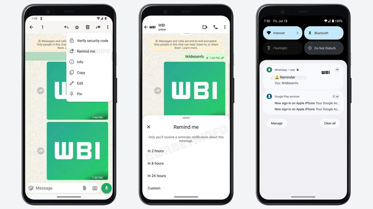 WhatsApp тестирует функцию напоминаний о сообщениях 3 whatsapp reminders.jpg