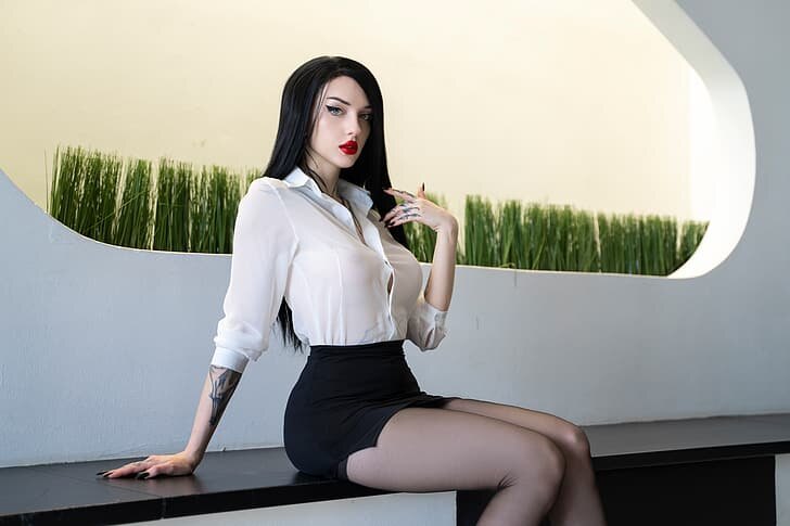 alin ma women model cosplay office girl hd wallpaper preview