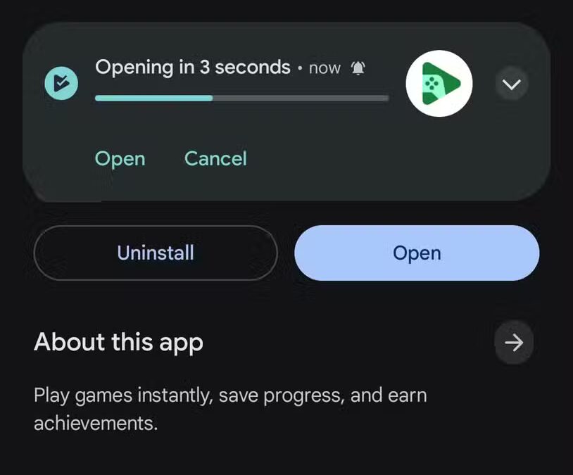 google play store auto open notification dm