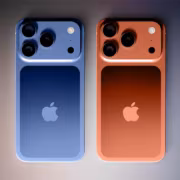 iphone 17 pro dark blue and orange