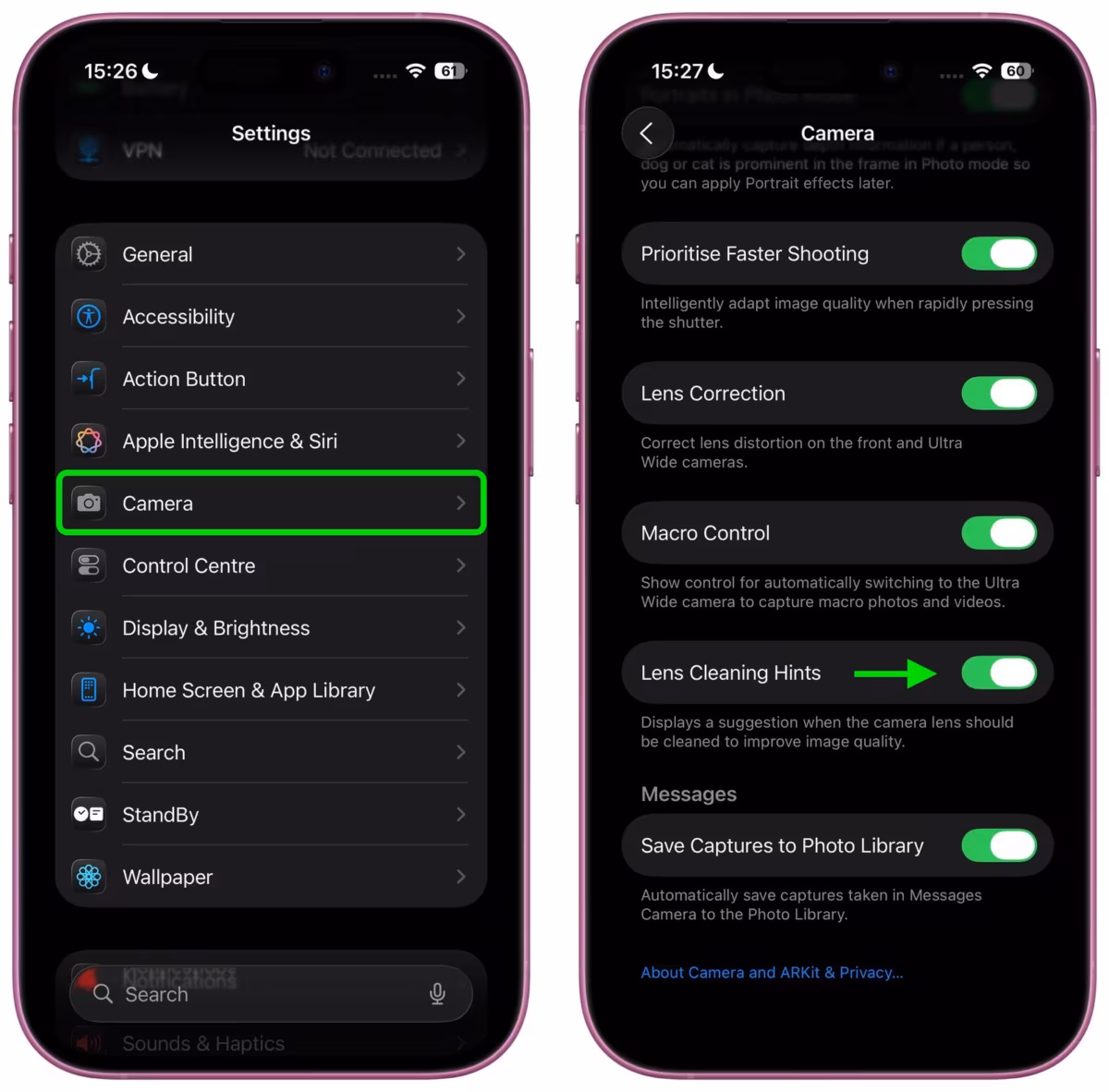 В iOS 26 появилось уведомление о загрязнённой камере iPhone 3 lens cleaning hints ios
