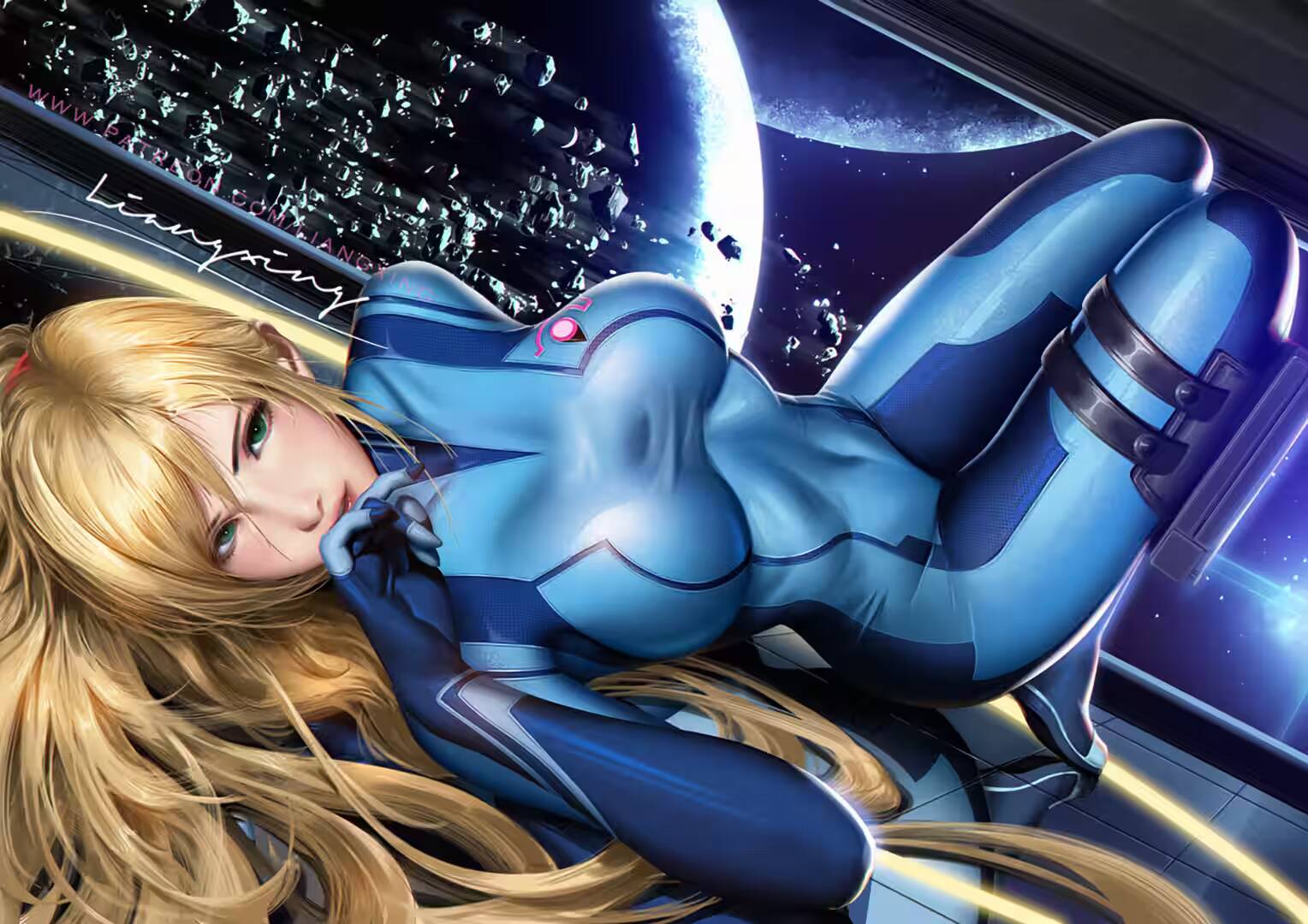 Топ-7 самых сексуальных игровых героинь: от Лары Крофт до D.Va 18+ 9 Киборг героиня в синим костюме в космосе