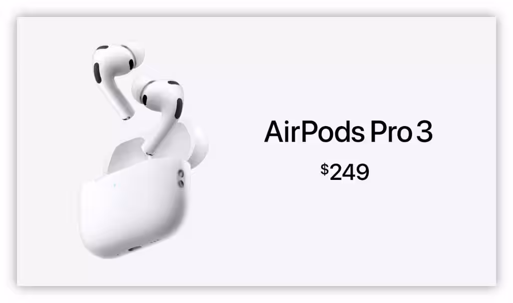 Apple представила AirPods Pro 3 с чипом H3, датчиком сердцебиения и улучшенным шумоподавлением 8 5332700526963455226