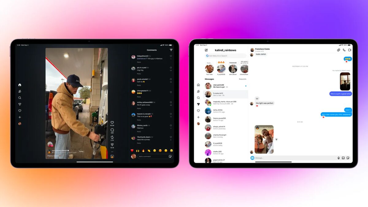 Instagram* наконец-то запустил полноценное приложение для iPad 3 comments and dms new layout 16 9.png