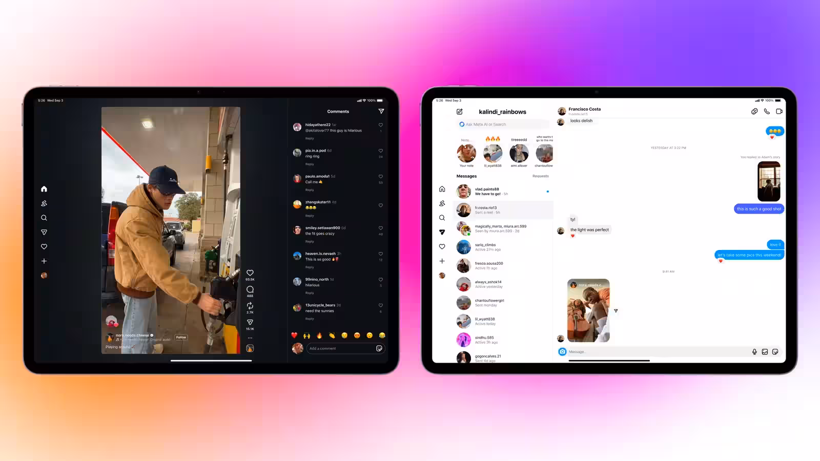 Instagram* наконец-то запустил полноценное приложение для iPad 3 comments and dms new layout 16 9.png