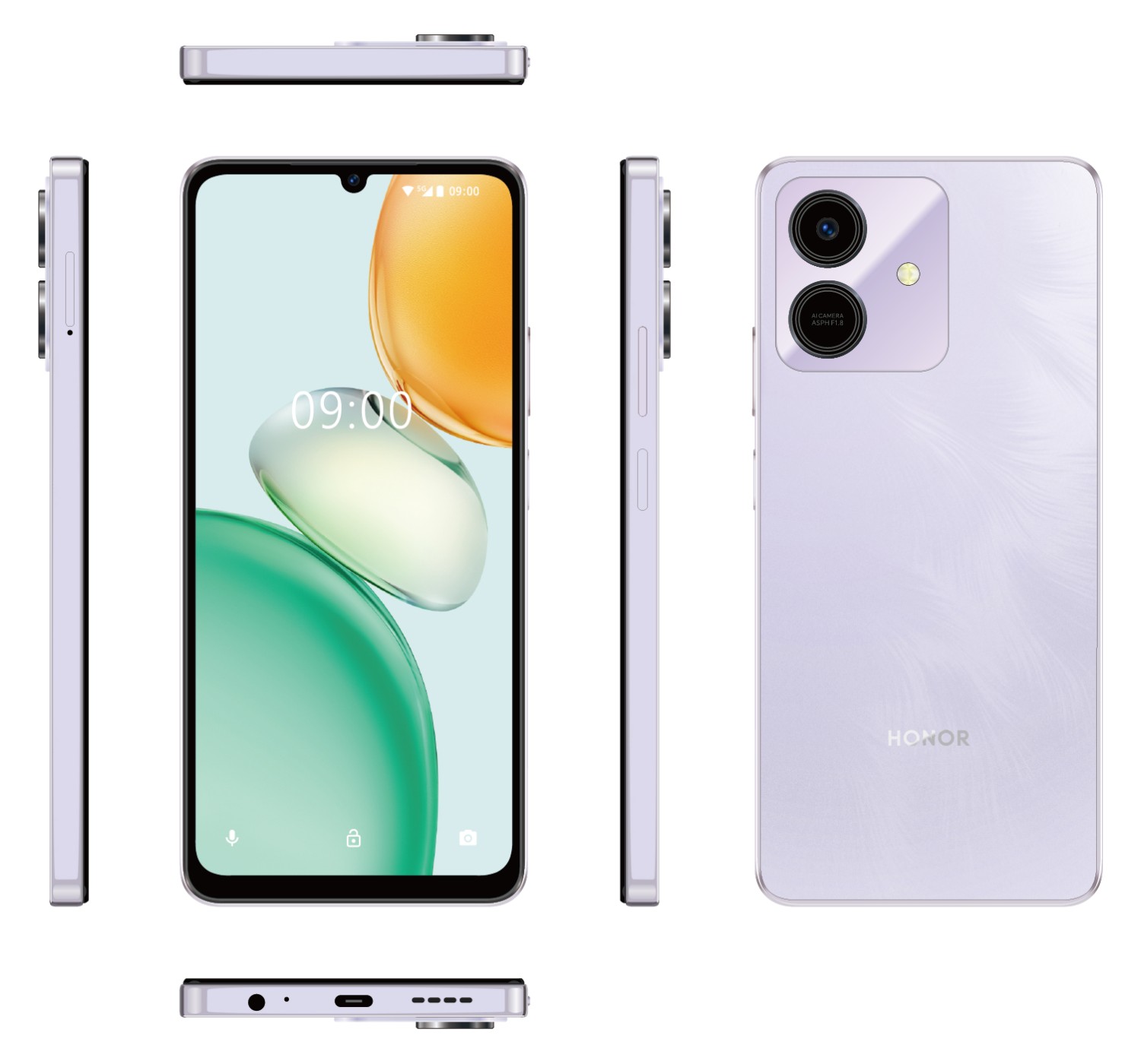 Боковой вид Vivo V70 с кнопками и металлическим корпусом