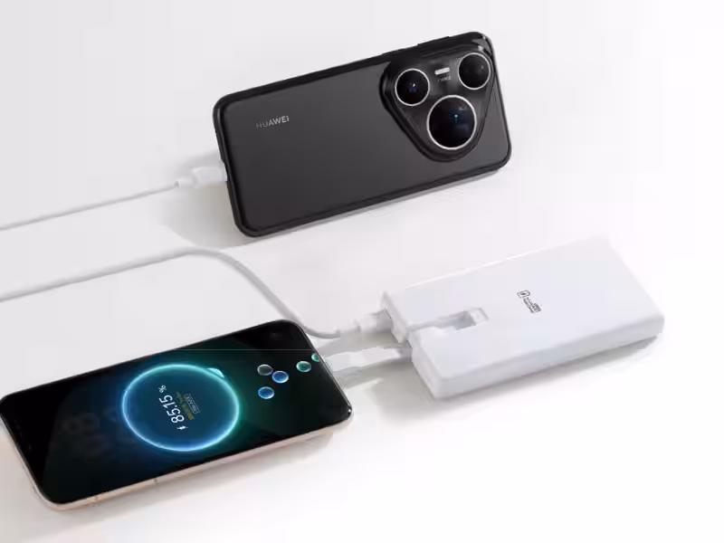 Huawei представила компактный пауэрбанк на 100 Вт со встроенным кабелем 3 huawei power bank 100w 12000