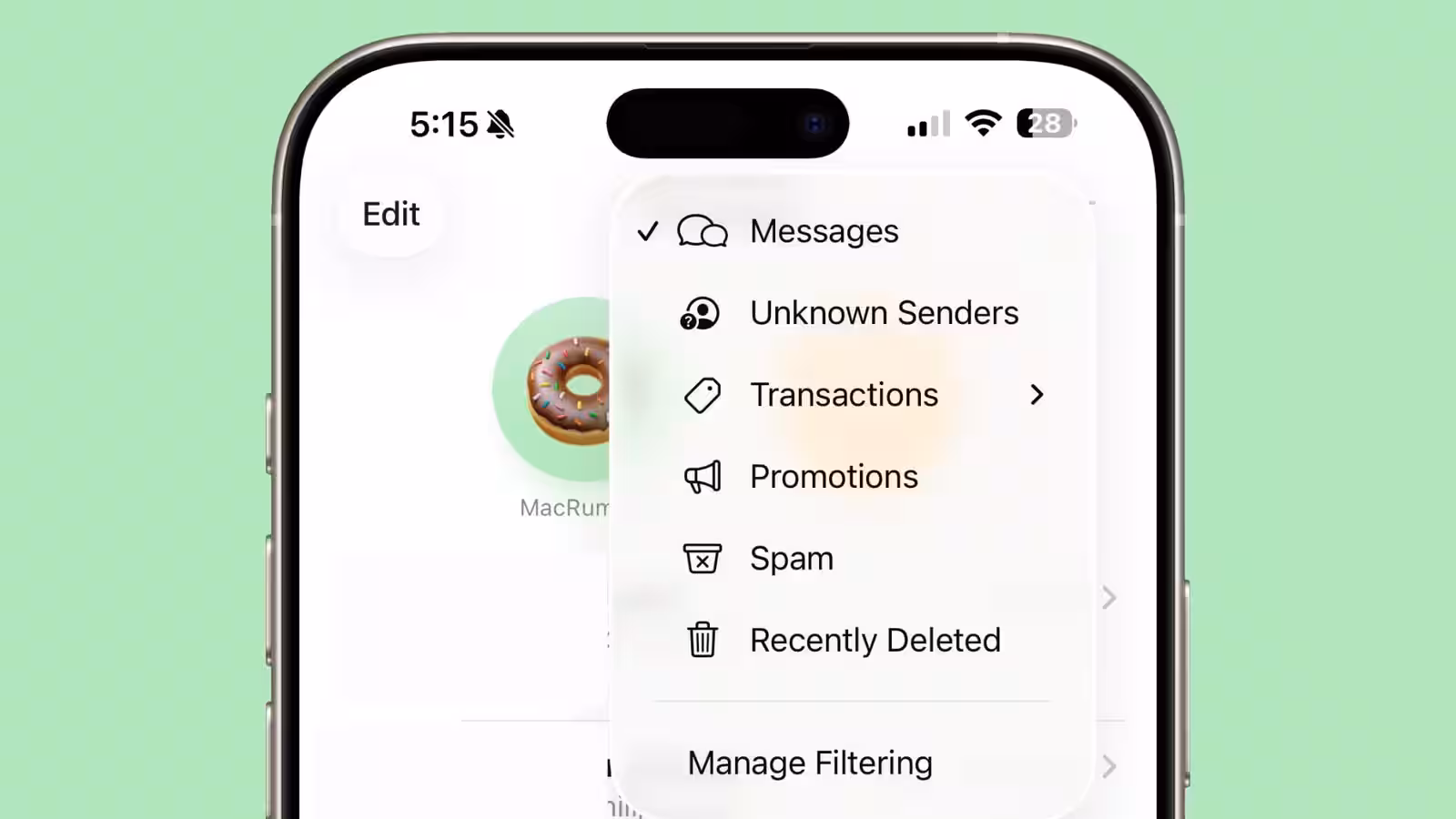 ios 26 messages filtering