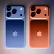 iphone 17 pro dark blue and orange