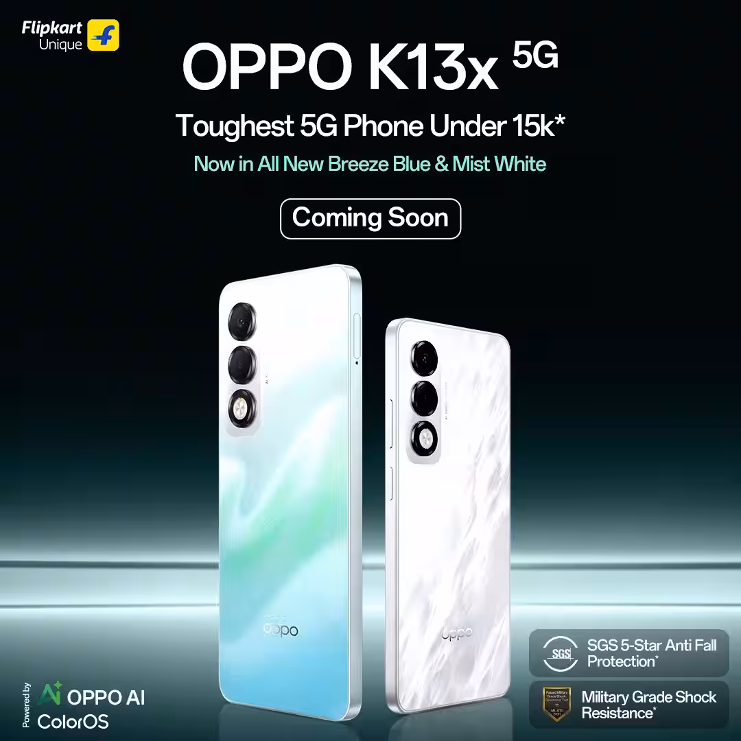 Oppo представила новые цвета K13x 5G: Mist White и Breeze Blue 4