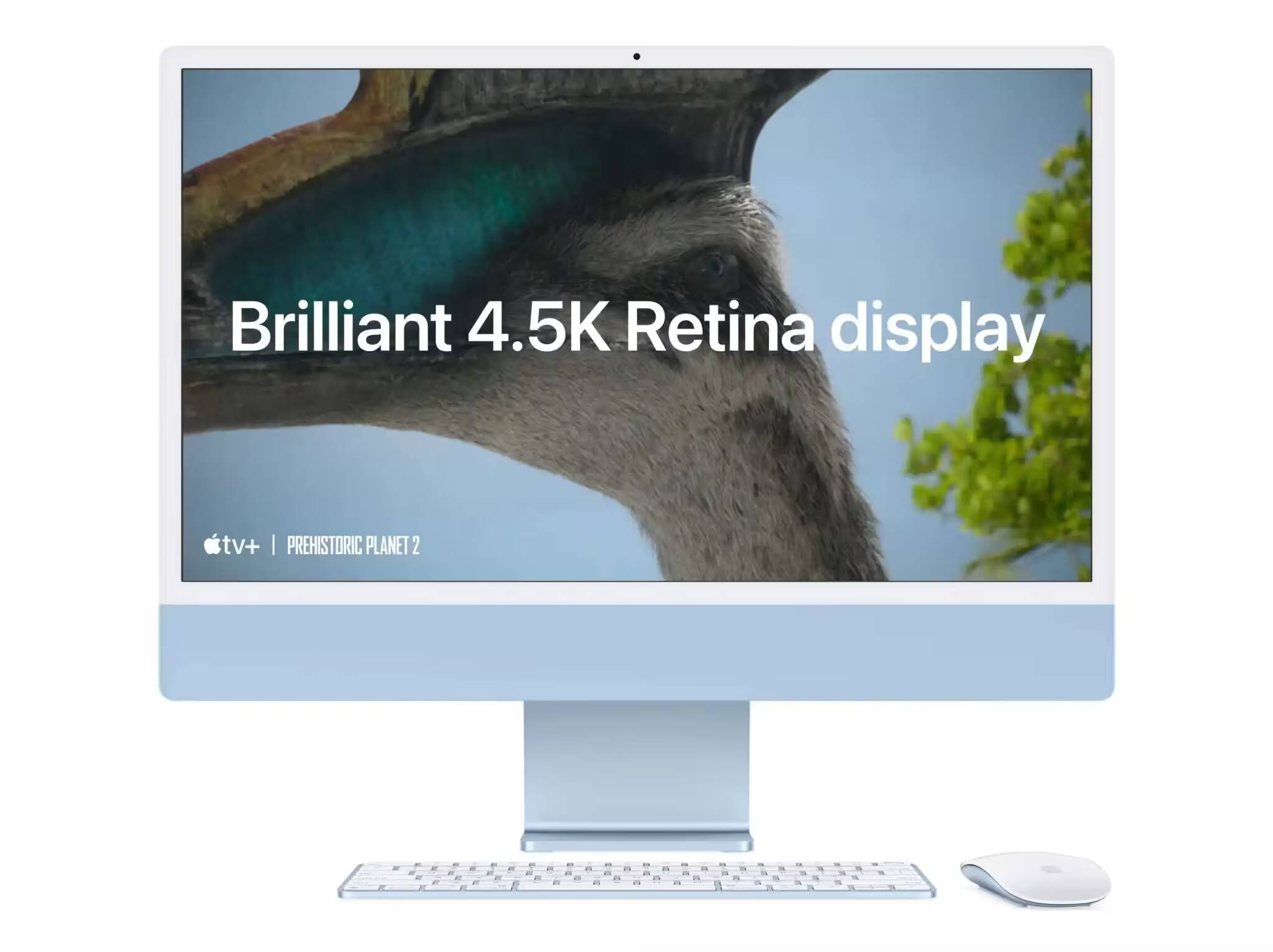 Монитор с дисплеем Retina 4.5K и клавиатурой и мышью Apple