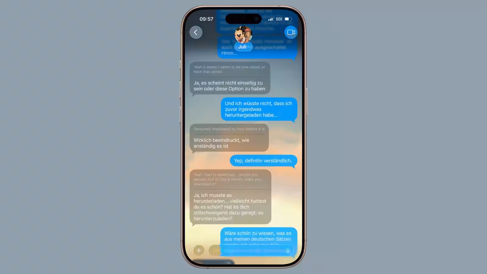 messages ios 26 live translation 2