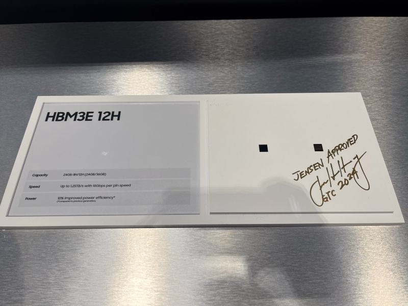 Samsung поставит Nvidia 10 000 чипов HBM3E 1 samsung hbm3e jensen approved