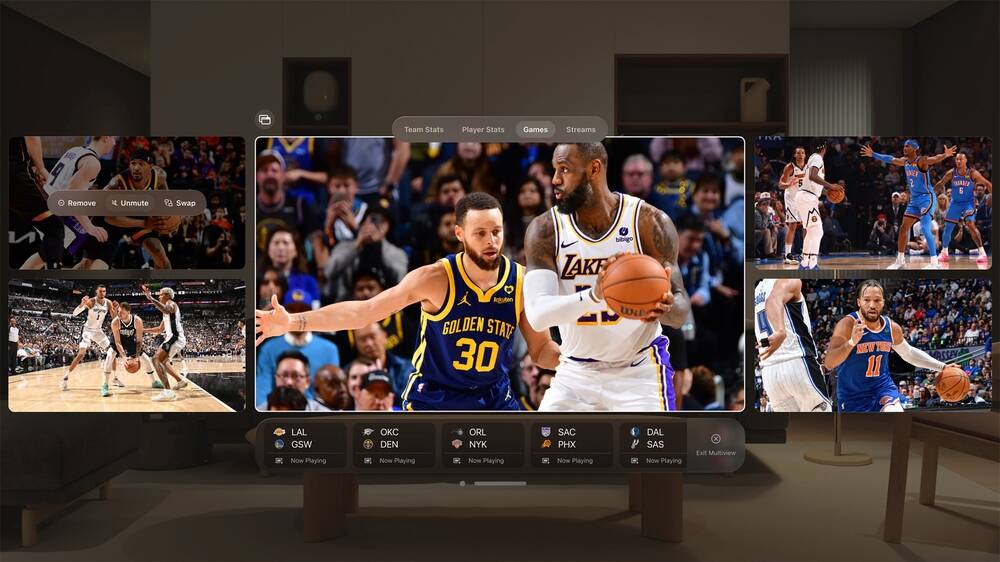 Apple добавит в Vision Pro возможность просмотра матчей НБА 3 apple vision pro app experiences nba video multiview