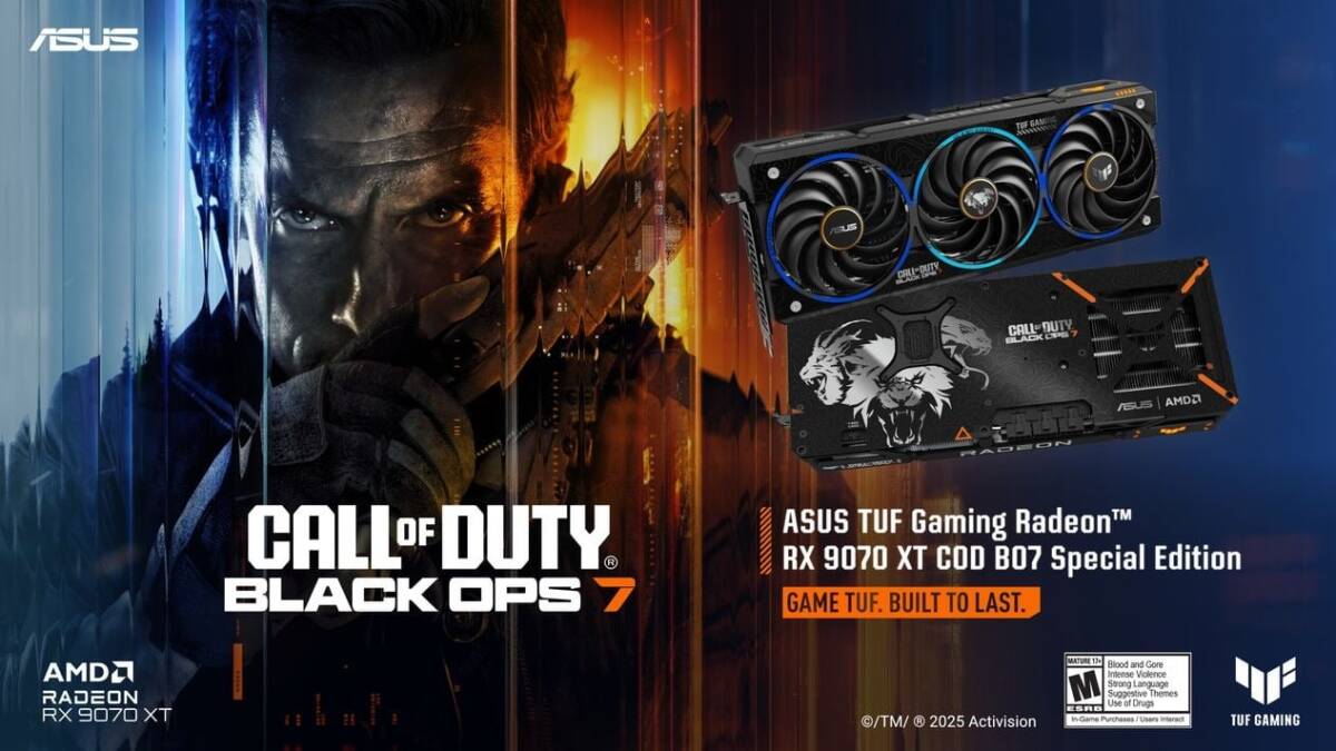 Asus представила лимитированную видеокарту TUF Radeon RX 9070 XT в стиле Call of Duty: Black Ops 7 4 asus tuf gaming unveils call of