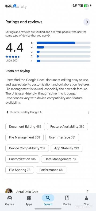 В Google Play Store появились AI-сводки отзывов о приложениях 4 gsmarena 001 35