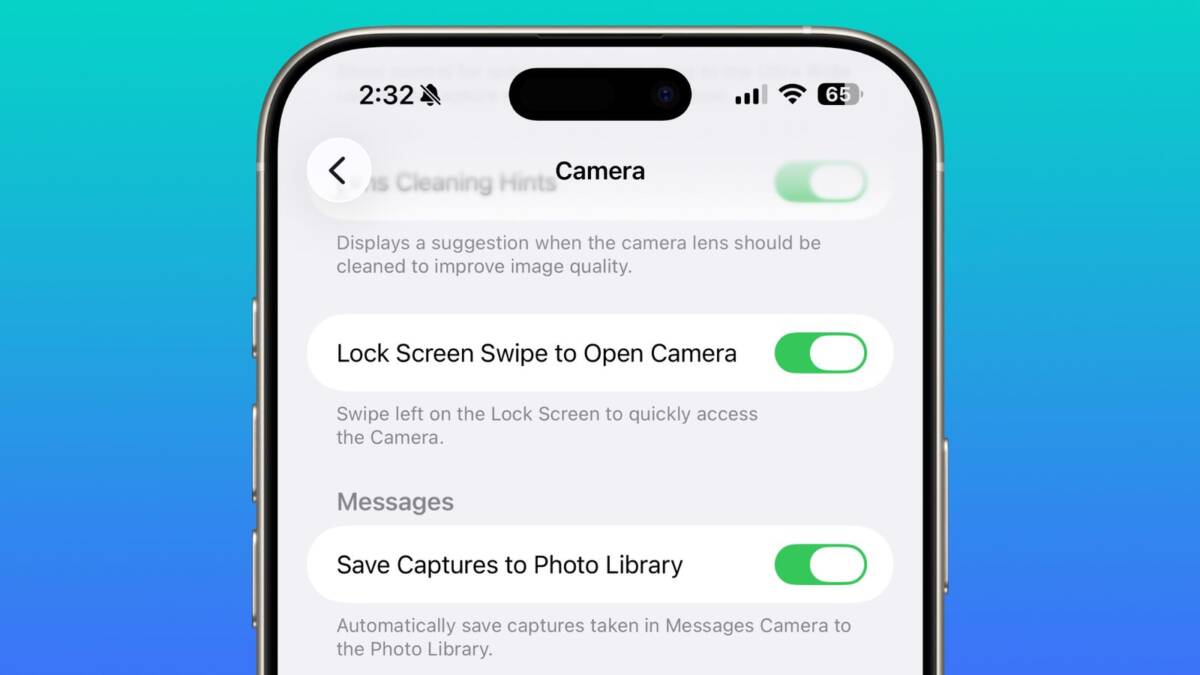 iOS 26.1 выйдет на следующей неделе: все новые функции 21 lock screen swipe disable camera