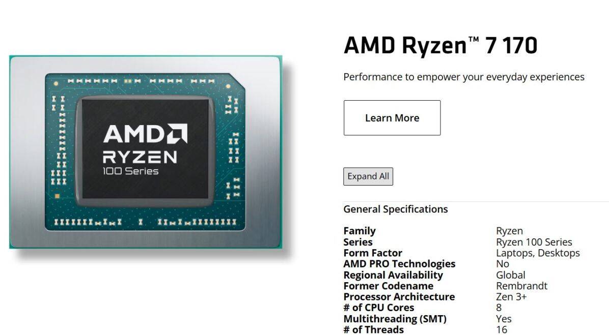AMD выпустил два «новых» мобильных CPU: Ryzen 10 и Ryzen 100 5
