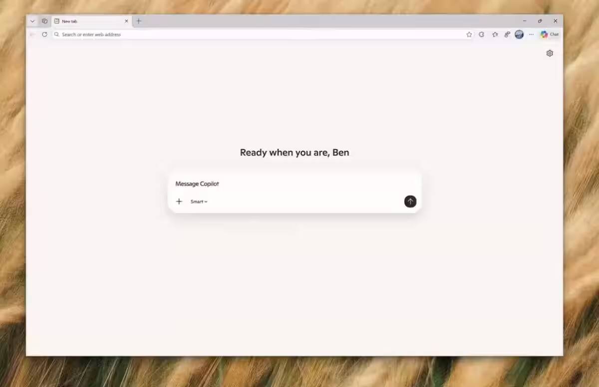 Экран браузера Edge с панелью Copilot и текстом