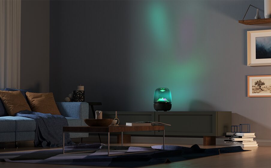 Harman Kardon представила прозрачную колонку Aura Studio 5 с динамической подсветкой 1 harman kardon aura studio 5 bluetooth speaker