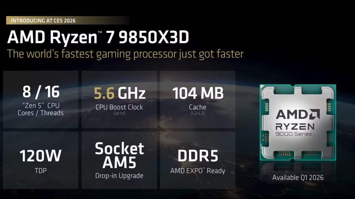 amd ryzen 9850 cpu 2026 slide