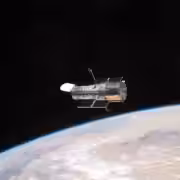 an image of hubble space telescope in orbit image source nasa