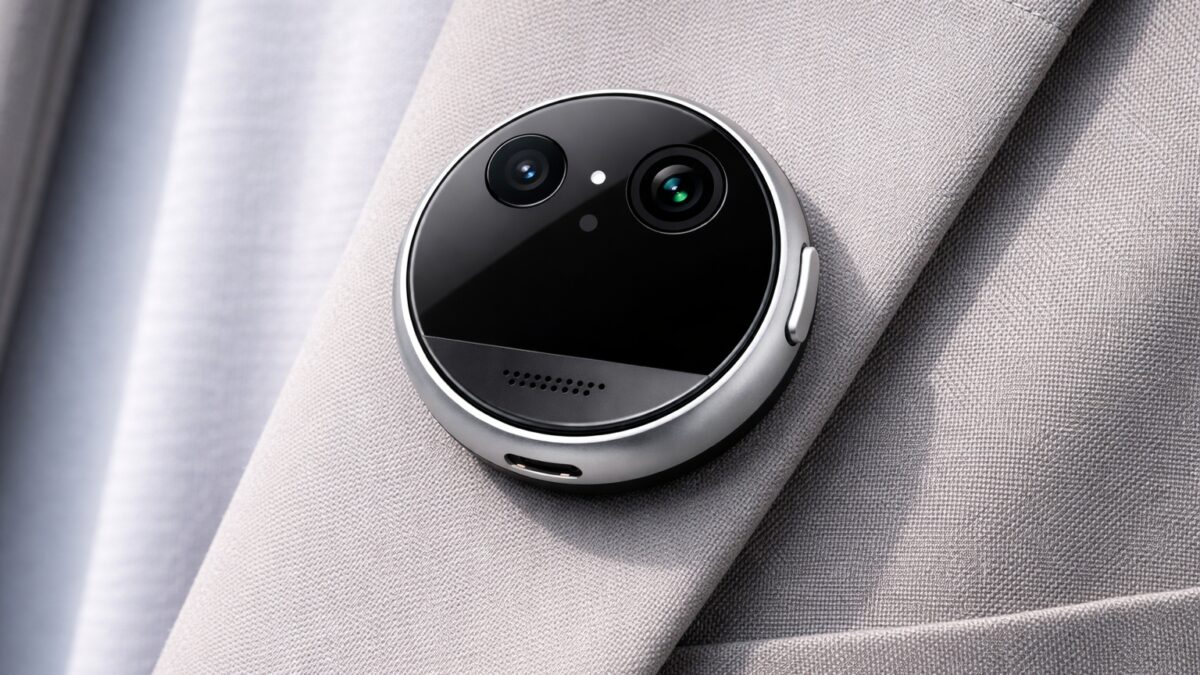 Визуальный концепт Apple AI pin. Изображение сгенерировано в ChatGPT