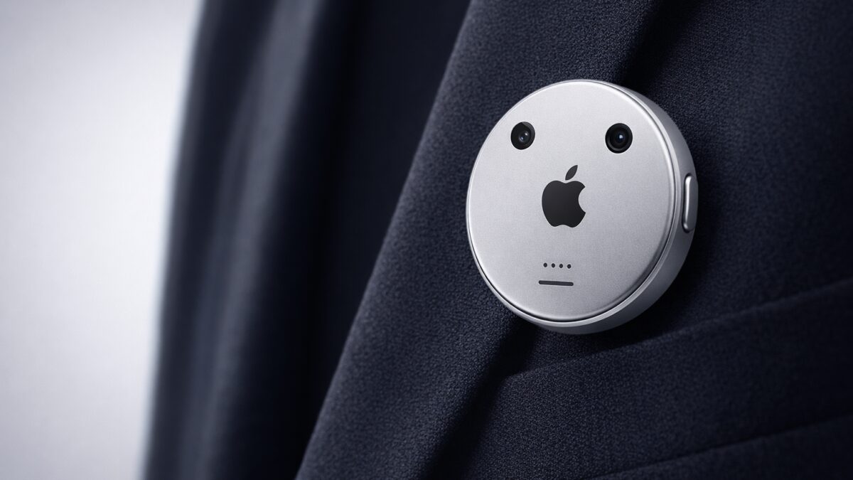 Визуальный концепт Apple AI pin. Изображение сгенерировано в ChatGPT