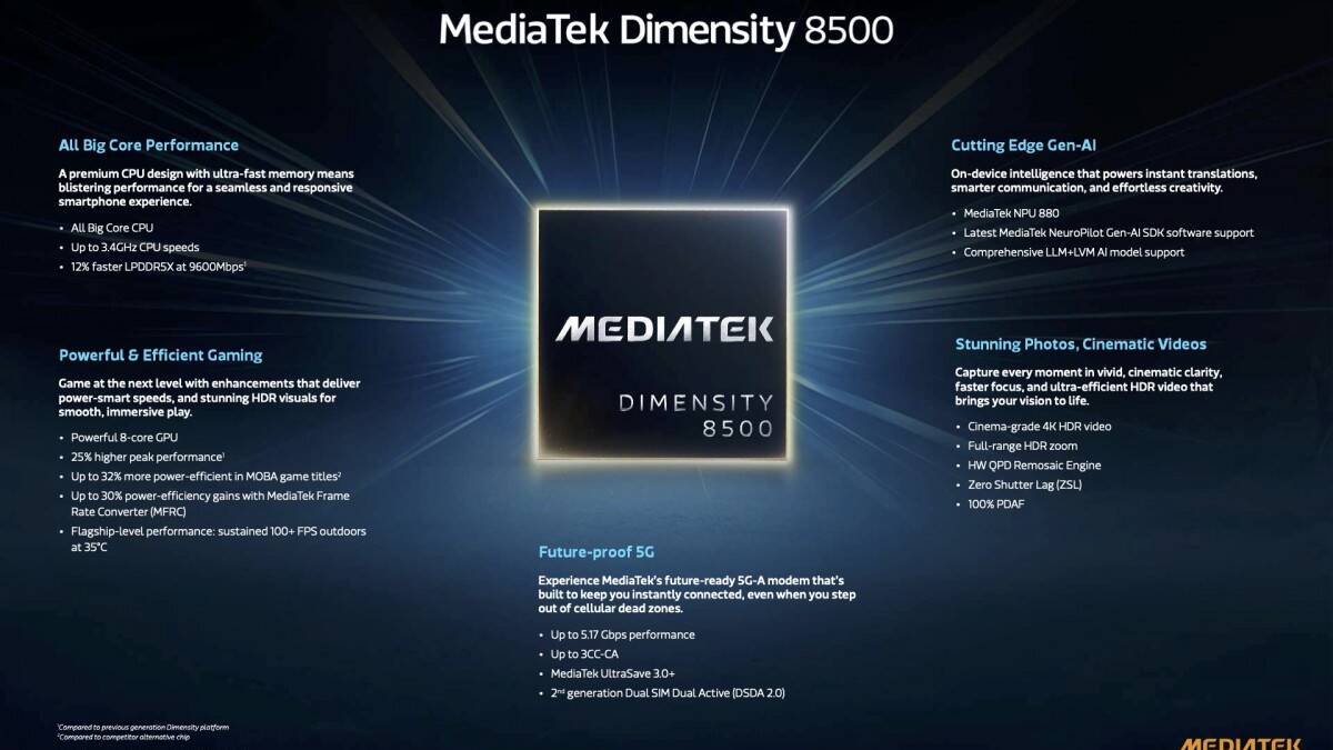 MediaTek представила флагманский Dimensity 9500s и среднебюджетный Dimensity 8500 5 gsmarena 002 6