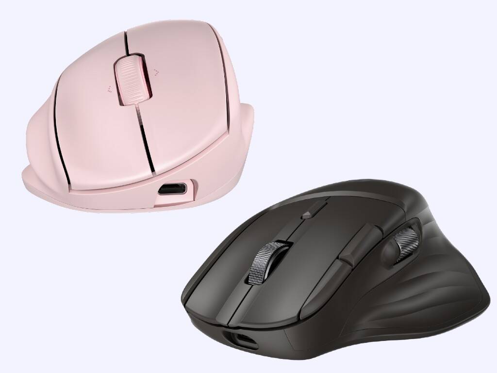 hp tilt ergonomic pink mouse 720m and hp ultra fast scroll wireless mouse68