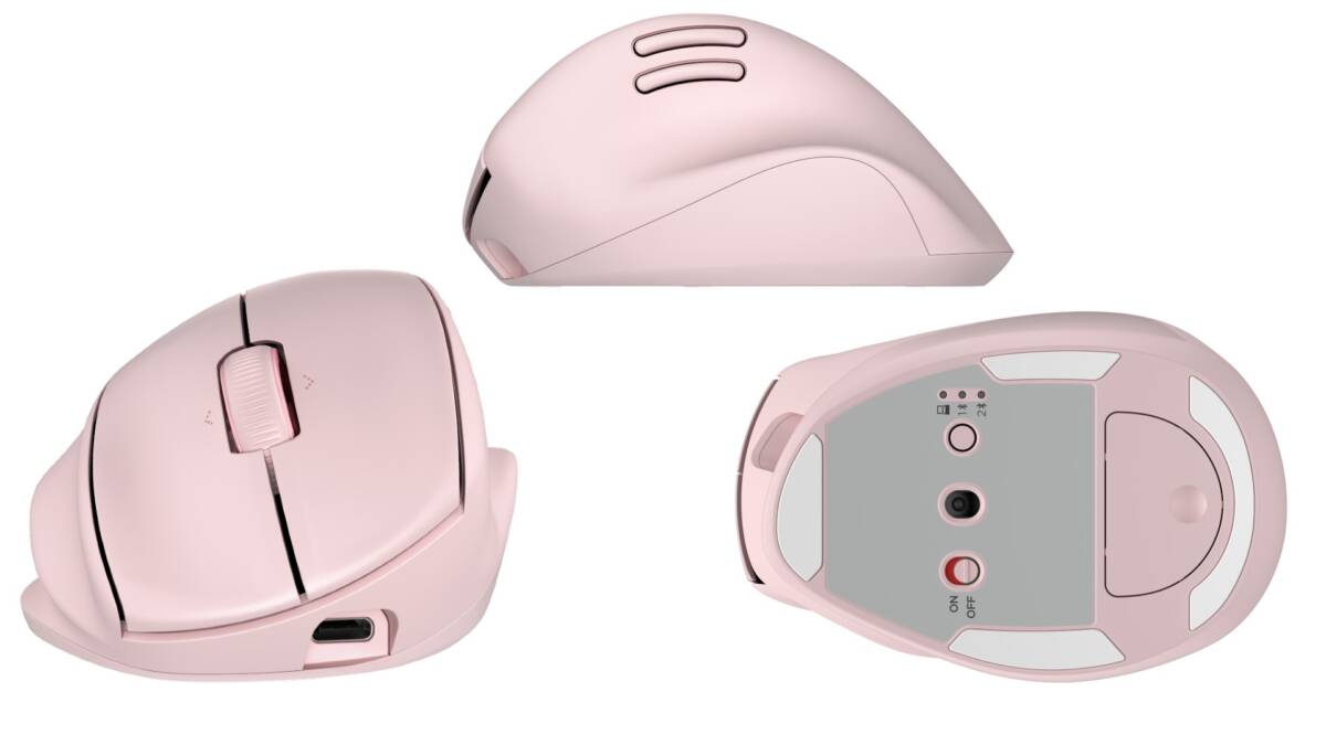 hp tilt ergonomic pink mouse 720m76