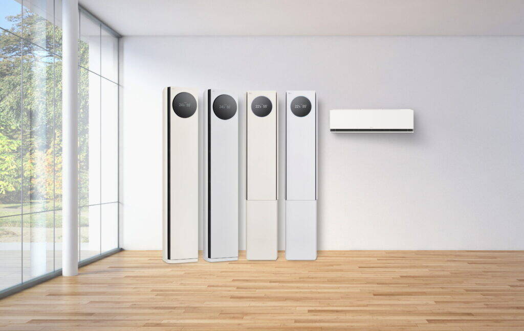 Компания LG представляет кондиционеры Whisen AI 2026 года с технологией AI Cold Free 3 lg whisen objet collection tower i and view i pro 1024x648 1