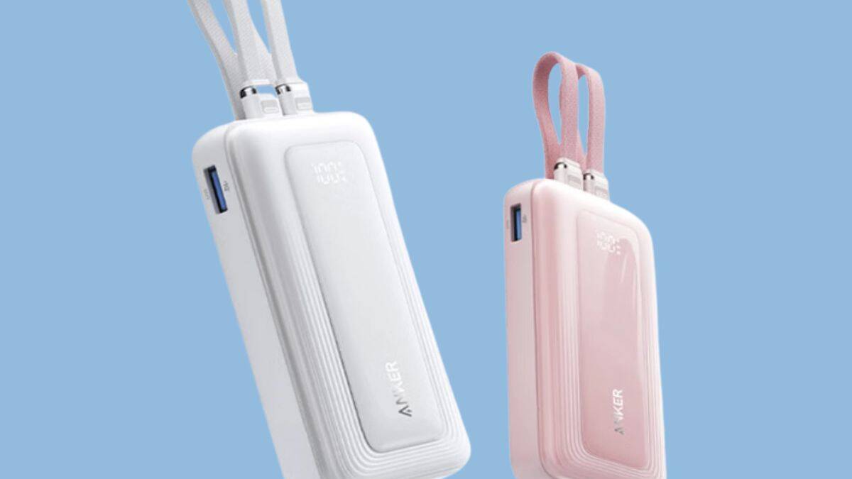 anker zolo power bank 10k 35w built in dual usb c cables