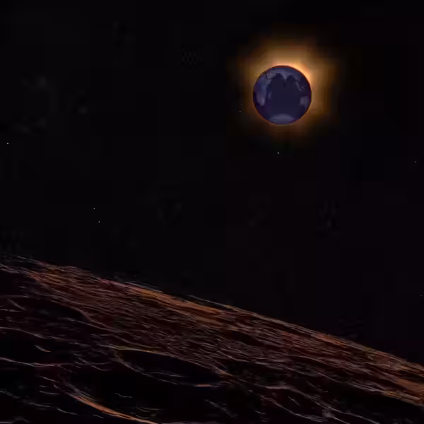 lunar eclipse view from the moon