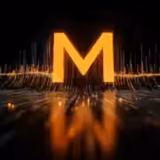 nuneybits vector art of orange m emerging from waveform f9d0ab33 a731 4791 92a9 3c48519f6be9